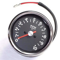 Tachometer black face tach 10 rpm Triumph BSA T140 750 twin 1975 76 77 78 79