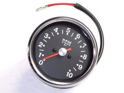 Tachometer black face tach 10 rpm Triumph BSA T140 750 twin 1975 76 77 78 79