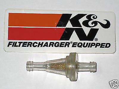 K & N Small fuel gas filter 1/4" sindered bronze motorcycle scooter atv