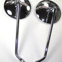 Motorcycle Mirror set universal chrome 10mm thread 10-1/2" length left right
