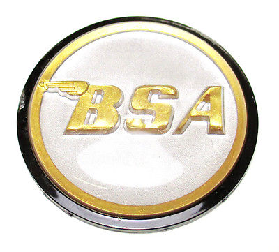BSA Rocket 3 logo gas petrol tank top round center badge gold