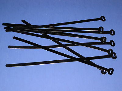 10 Wire ties black alloy 8