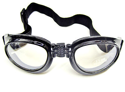 Folding Goggles Clear Lenses night riding lens eye wear UV 400