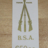 BSA 650cc piled arms decal side cover stacked rifles pre-unit A65