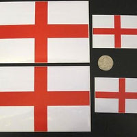 4 England red cross flag decals white red sticker UK St. George decal