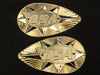 BSA late brass gas tank badges emblems UK Made badge set pair 82-9695 / 82-9696