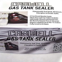 Caswell GREY Gas Tank Sealer repair kit for 10 gallon motorcycle BATTLESHIP  GRAY