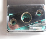Adapter plate petcock to tank w 3/8 NPT / 46mm bolt centers / For Pingel