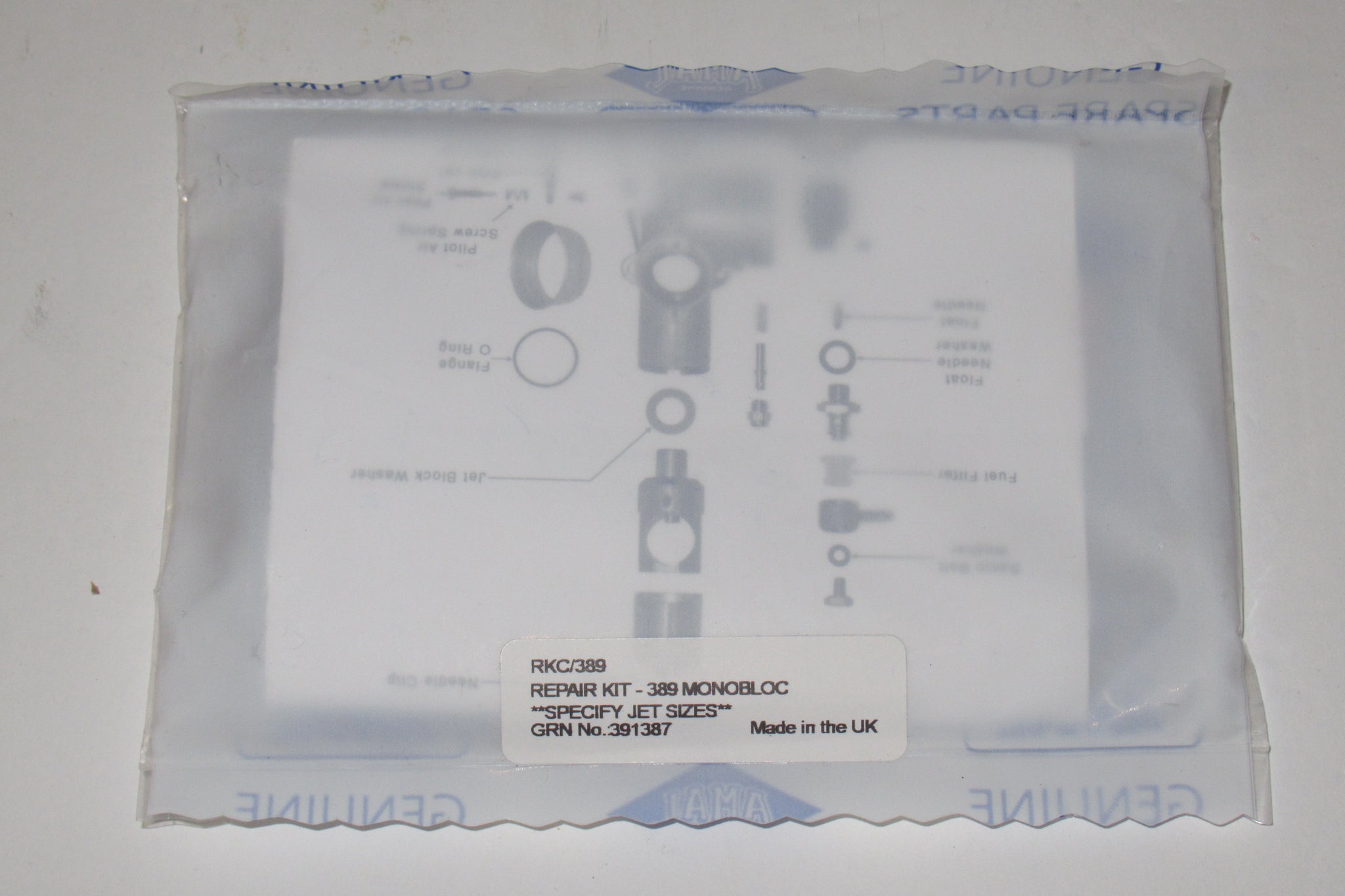 Genuine Amal Monoblock repair kit rebuild set complete 389 Monobloc Tr