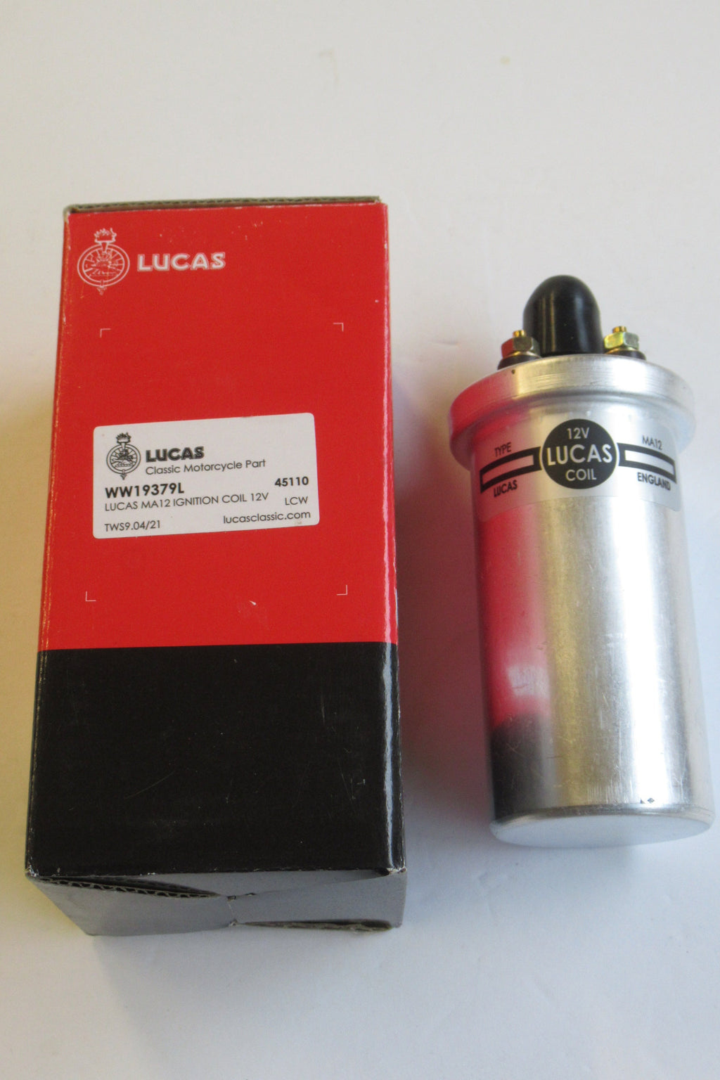 Lucas 48mm coil 12v BSA single & twins A65 B40 B50 A50 12 volt 12 volt 45164 45110 45124