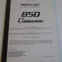 Norton Commando parts book spares MKII MK2 MK2A 850 after engine 307311 OEM 1974