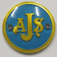 AJS tank badge blue & gold AMC petrol tank 1956 57 58 59 60 emblem 022520