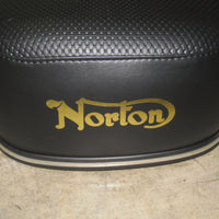 New Seat Norton Commando 850 Interstate MK2 seat 06-3677 Basket Weave OEM gold logo