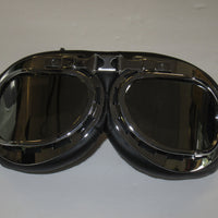 Goggles chrome motorcycle Auto Uk style classic goggle curved lens