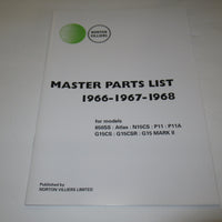 NORTON parts book 1966 67 68 Atlas N15CS P11  P11A 650SS G15CS G15CSR G15