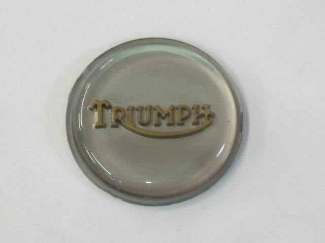 Triumph tank top badge T140 T120 5 speed OIF silver gold 83-4776 UK Made