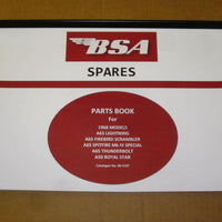 BSA parts book 1968 A65 A50 lighting firebird spitfire thunderbolt royal star