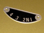 Gear shift indicator plate aluminum UK Made 57-1417 shifter 1 2 3 4 Neutral